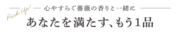 あなたを満たす、もう一品