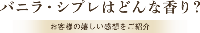 バニラ・シプレはどんな香り？